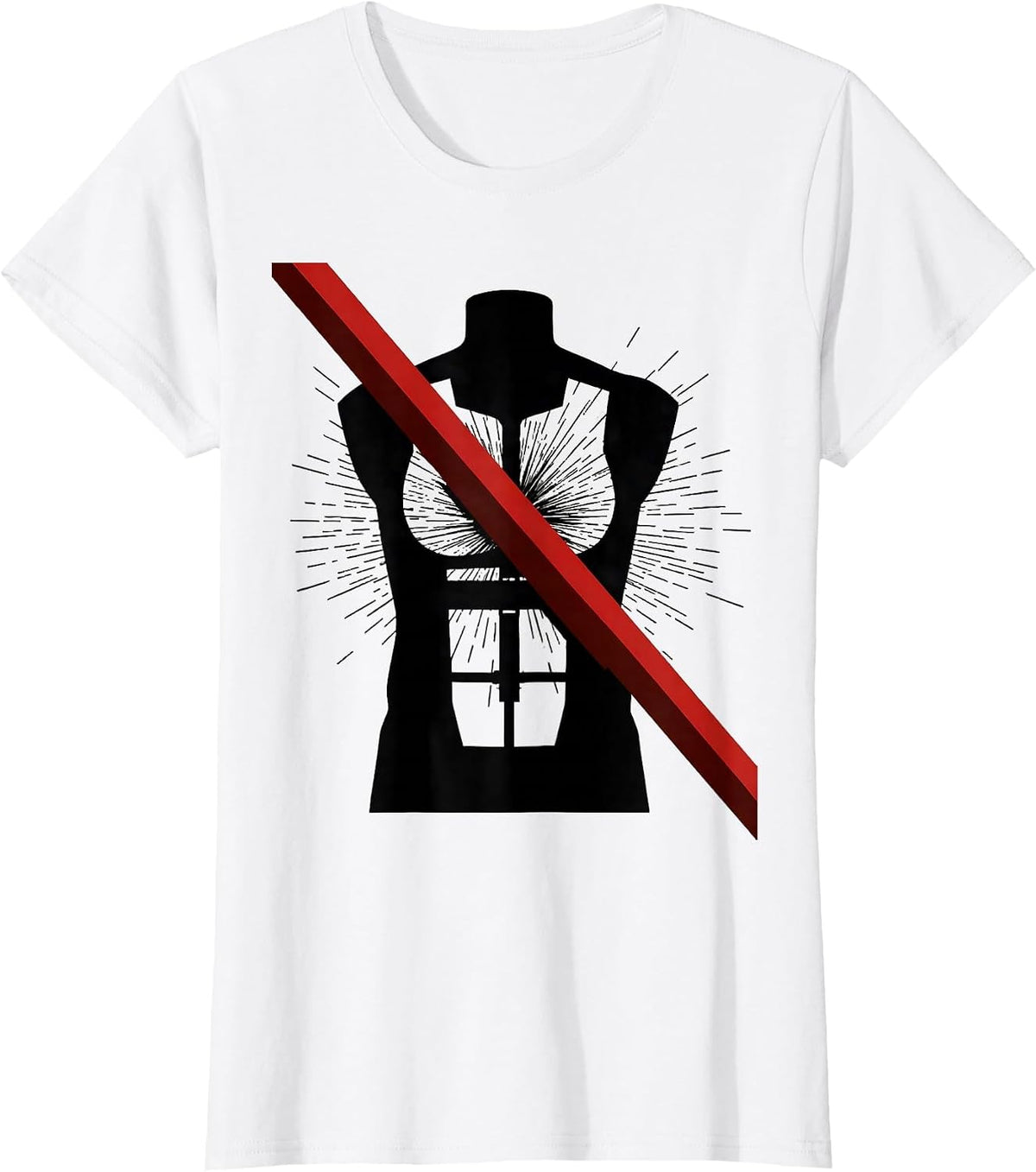 Flat Contour EMS Mannequin Deadpan Paramedic Humor T-Shirt - White