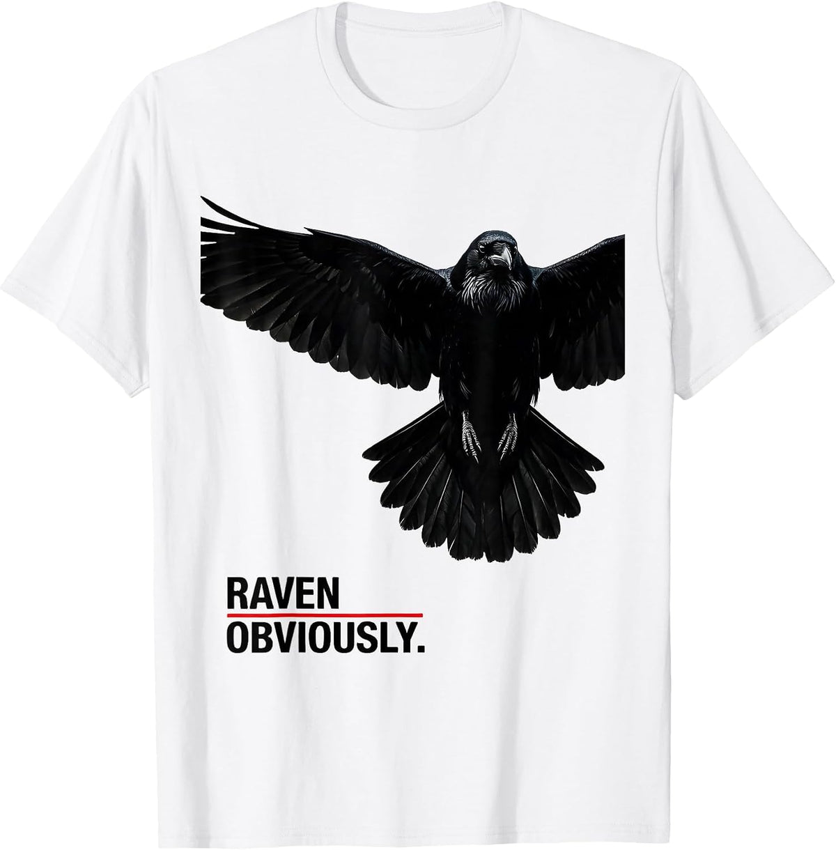 Men's Raven Obviously Dark Humor Crow Lover Bird Nerd Gift T-Shirt - White
