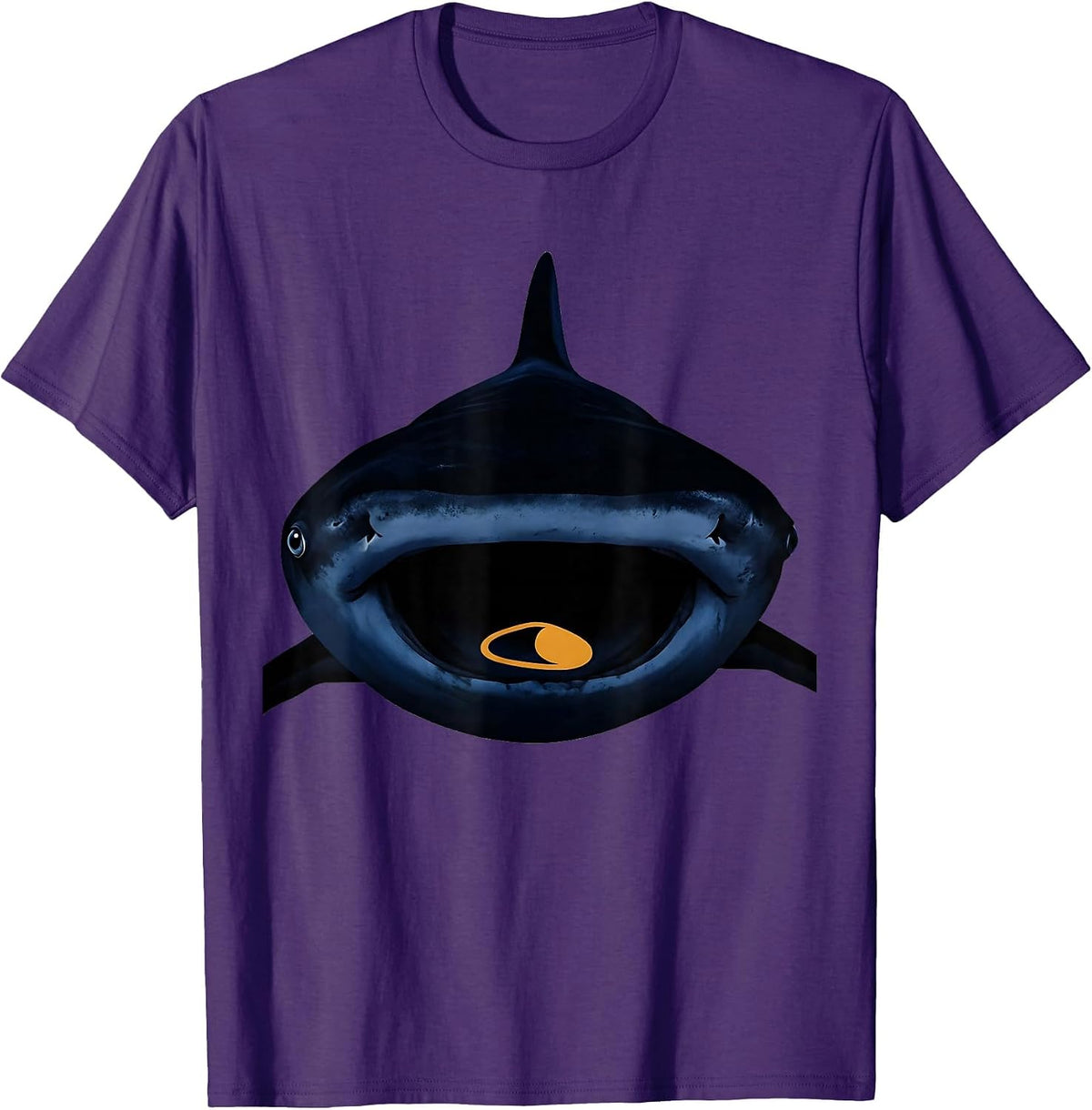 Whale Shark Conceptual Poster Ocean Animal Humor T-Shirt - Purple