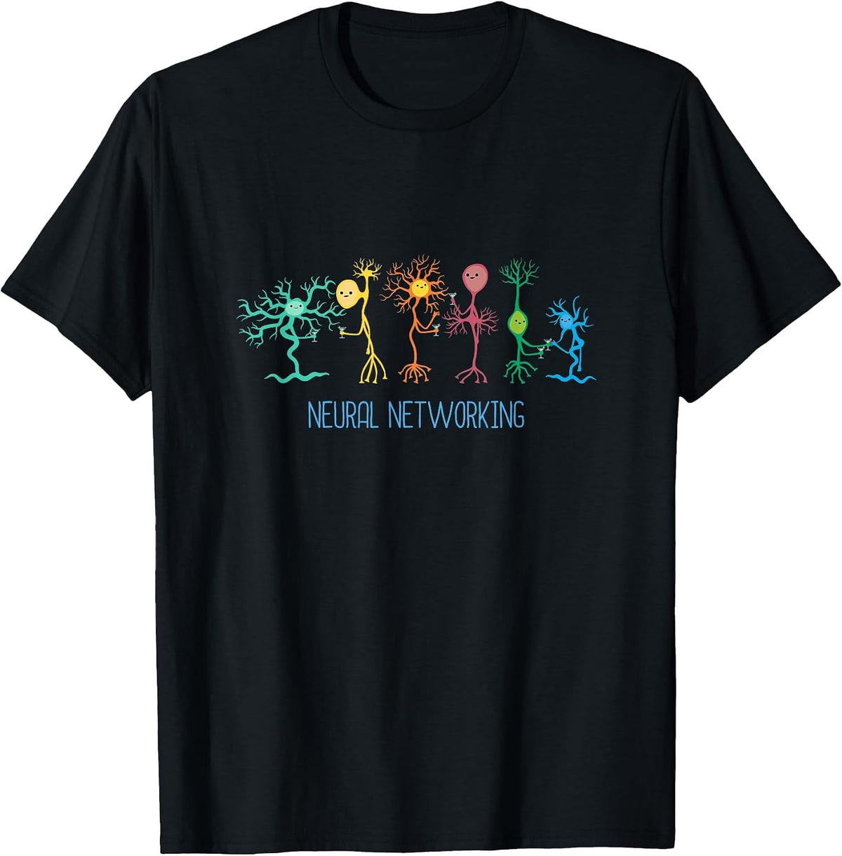 Neural Networking Computer Brain Web Developer Med Student T-Shirt - Black