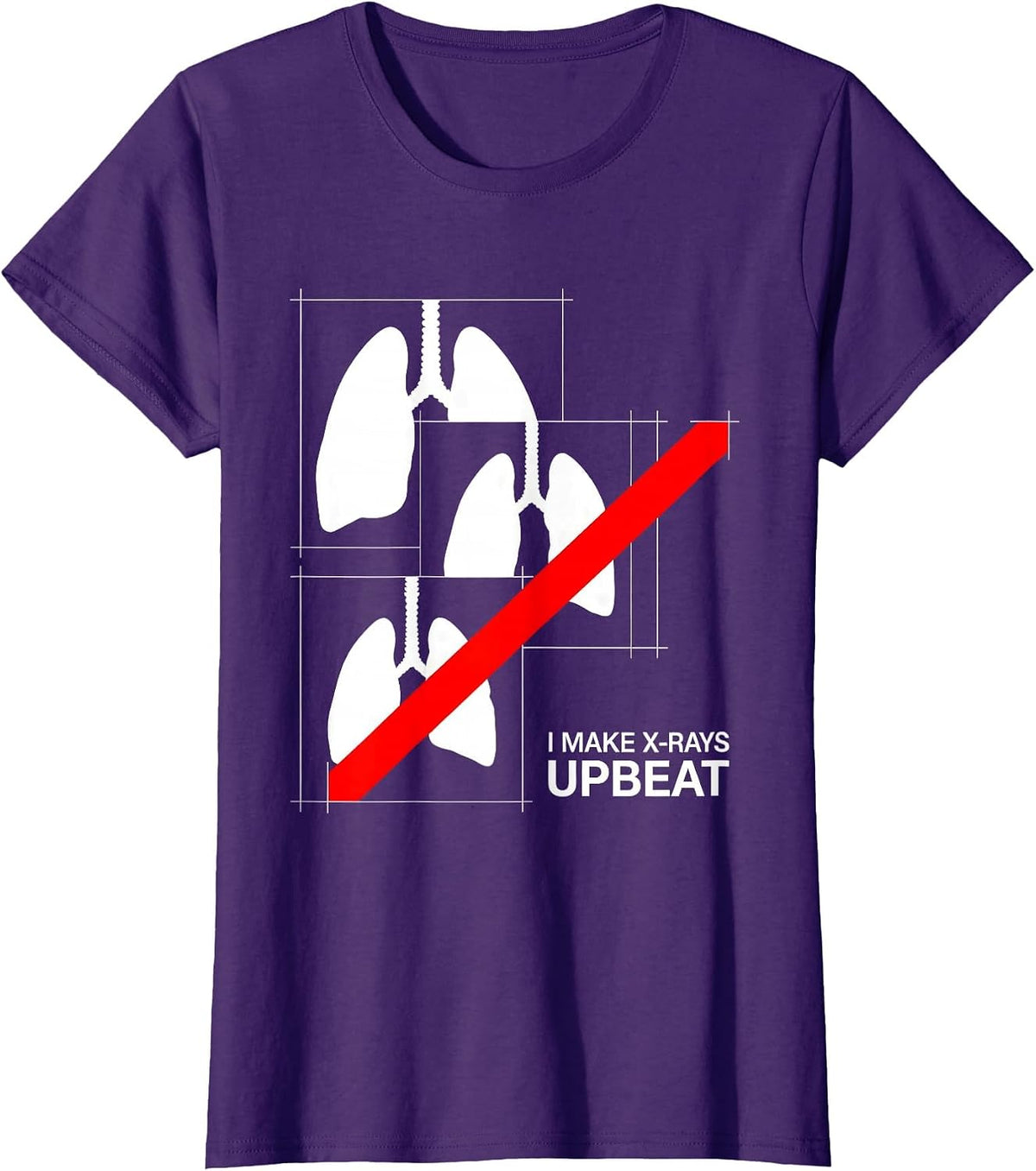 Women's I Make X-Rays Upbeat Bauhaus Modernist Radiology Tech Gift T-Shirt - Purple