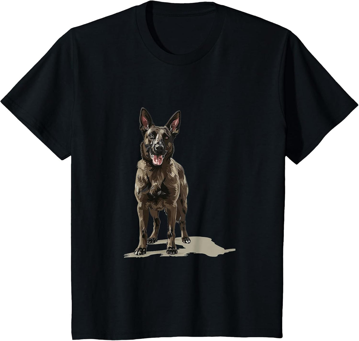 Dutch Shepherd Dog Breed Graphic T-Shirt - Black