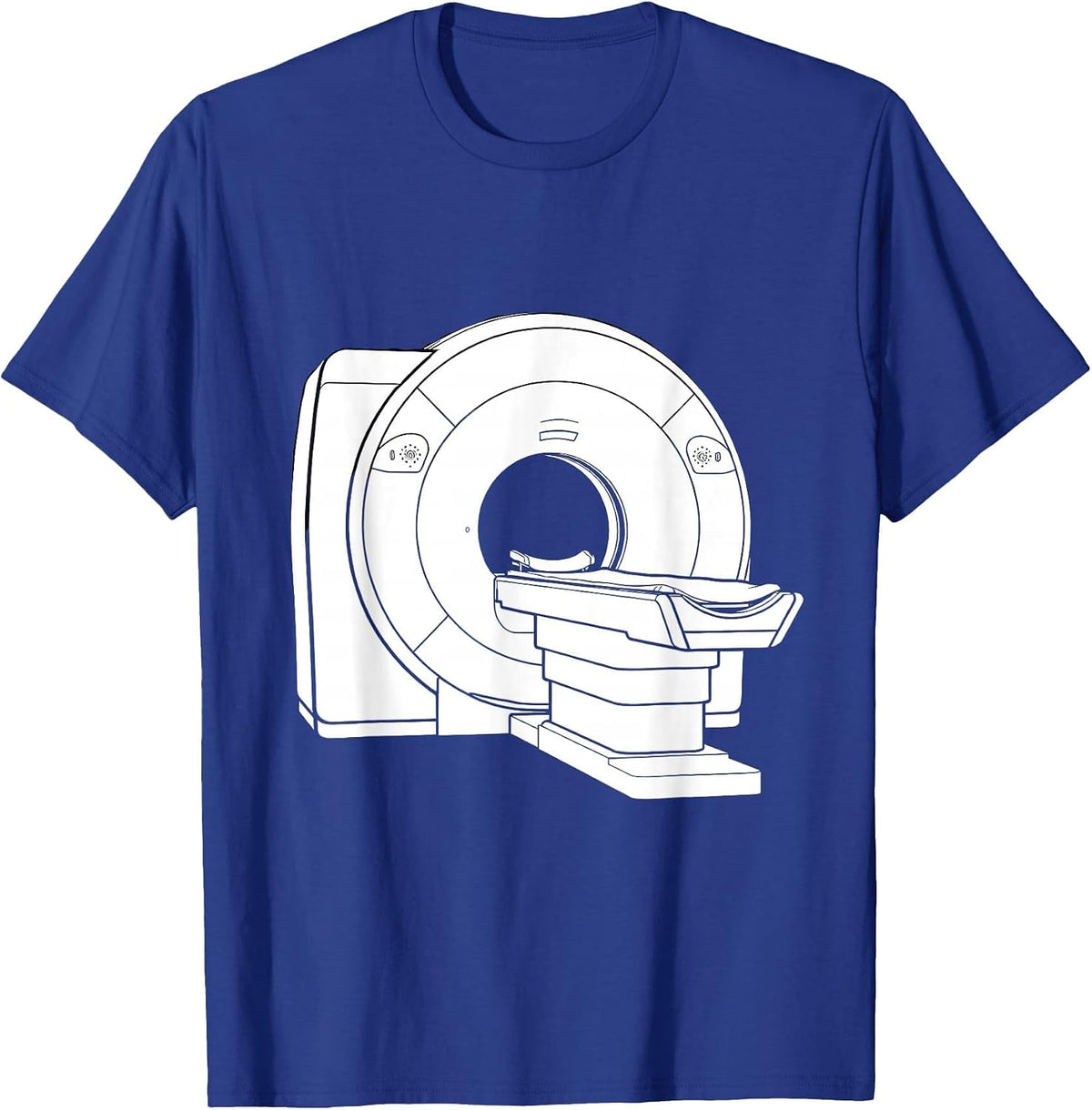Glowing MRI Machine Dark Room Radiology Design T-Shirt - Royal Blue