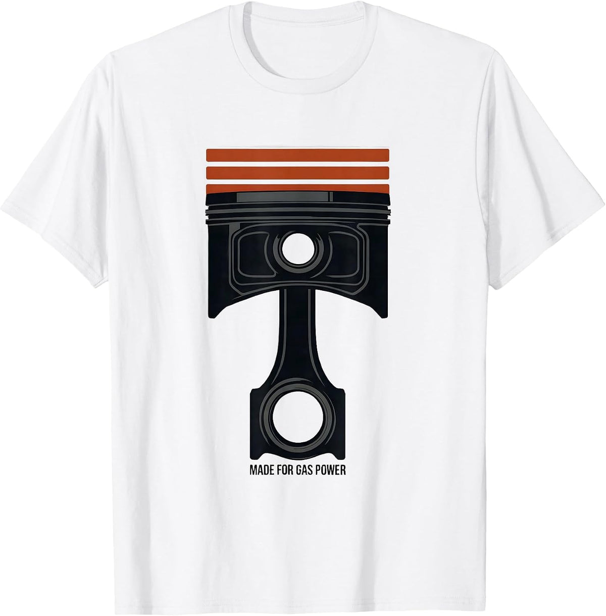 Men's Made For Gas Power Vintage Muscle Car Mechanic Flag USA T-Shirt - White