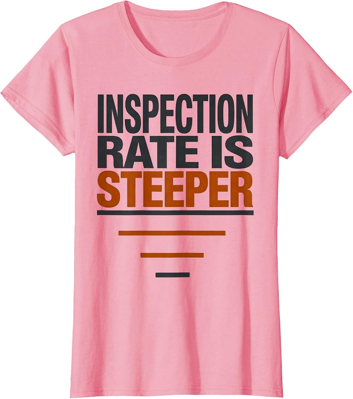 Women's Inspection Rate Is Steeper Funny Plumber Pipefitter T-Shirt - Pink