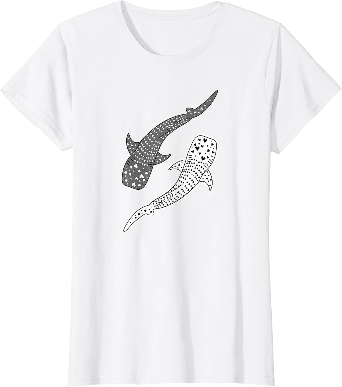 Shark Design, Ocean Beach, Ocean-Inspired Style Whale Shark T-Shirt - White