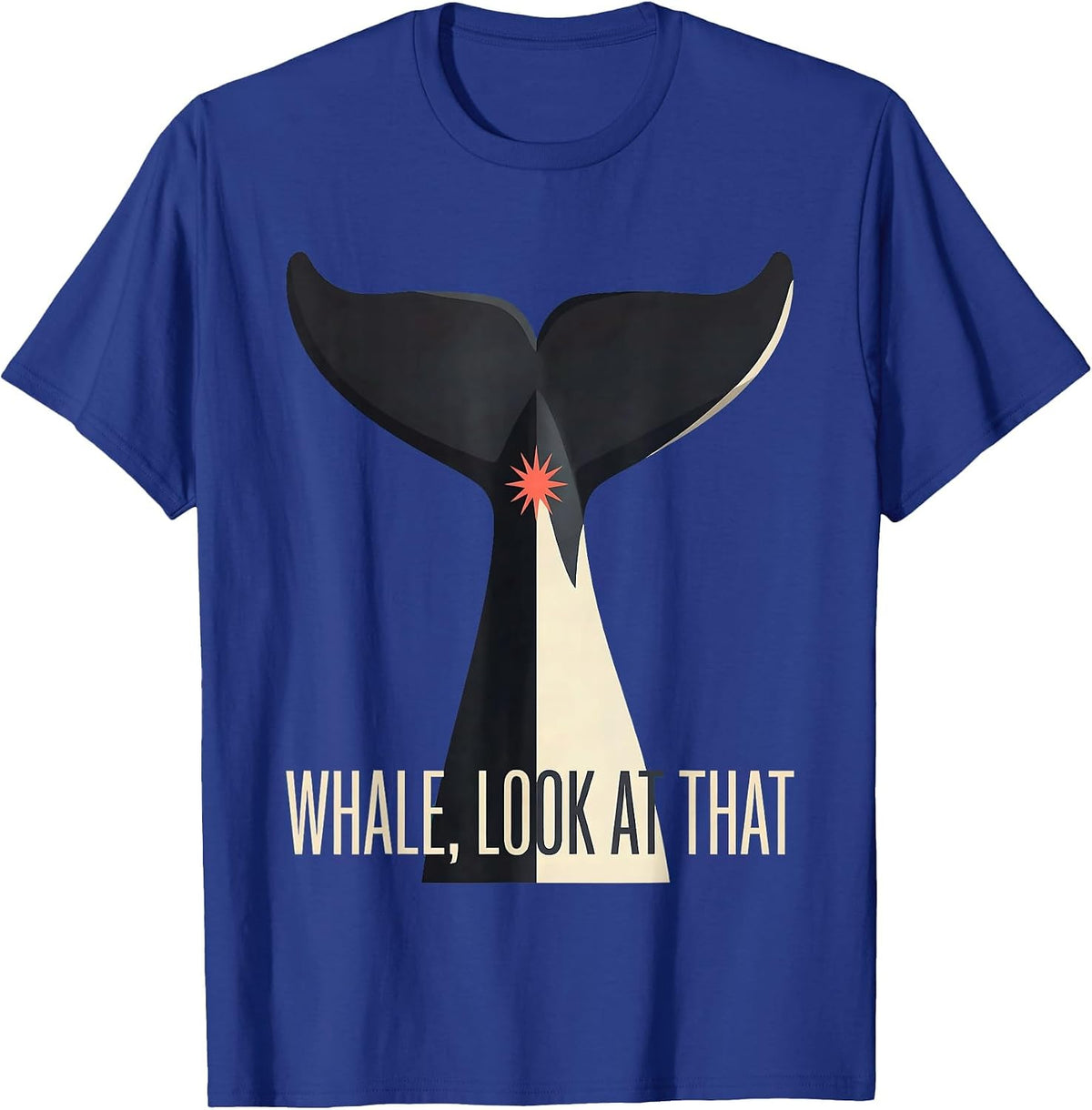 Whale Look At That Midcentury Modern Shark Ocean Animal T-Shirt - Royal Blue