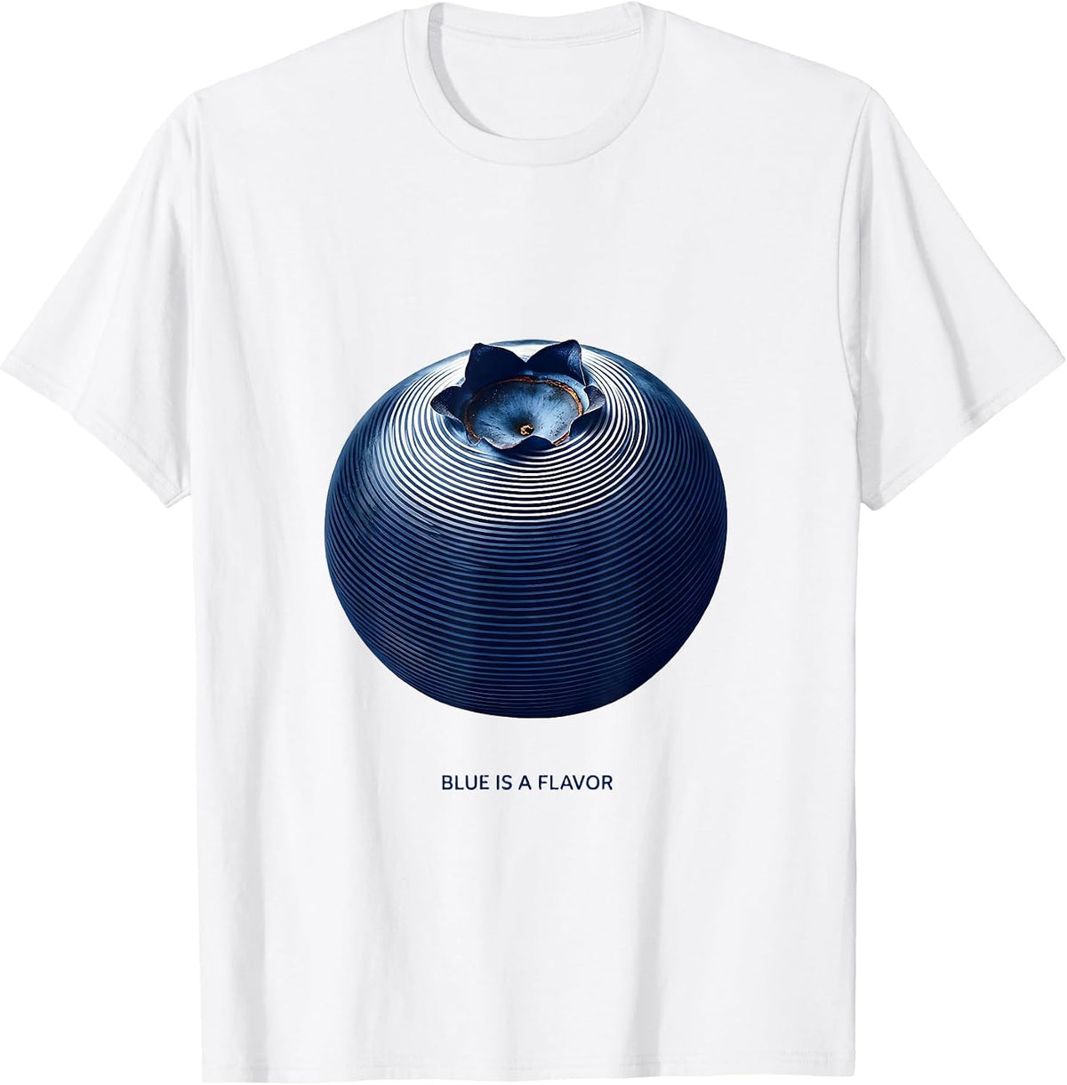 Men's Blue Is A Flavor Blueberry Graphic Design T-Shirt - White