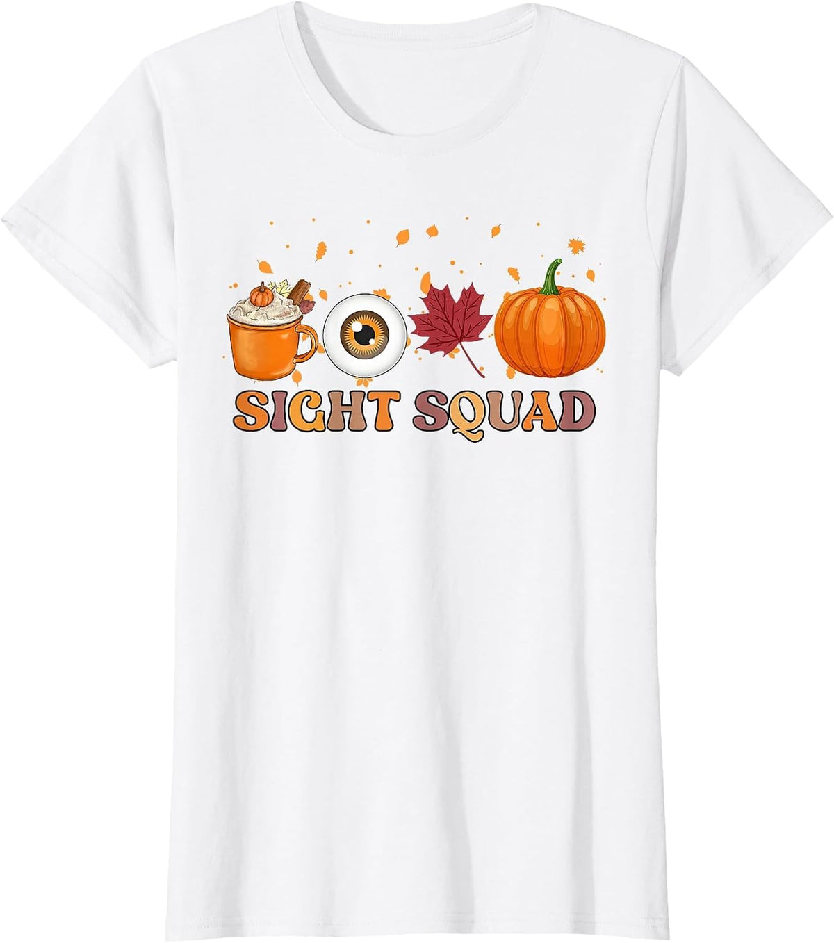 Halloween Sight Squad Optometrist Pumpkin Eye Doctor Gothic T-Shirt - White