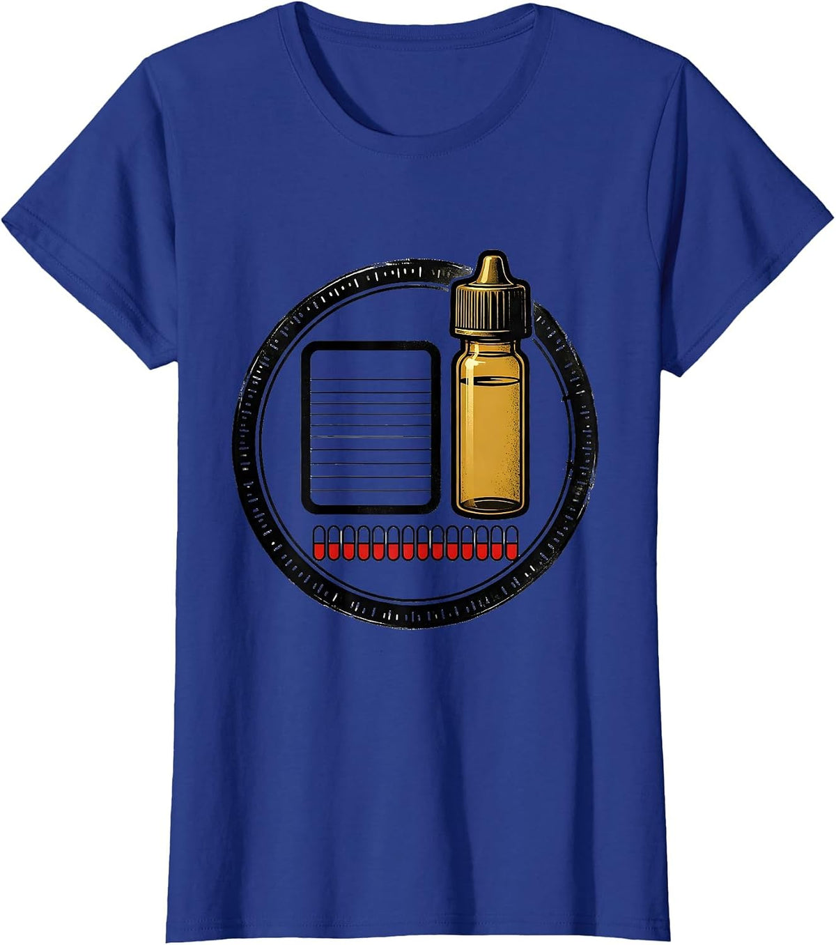 Women's Pharmacy Tech Badge Cute Pastel Humor T-Shirt - Royal Blue