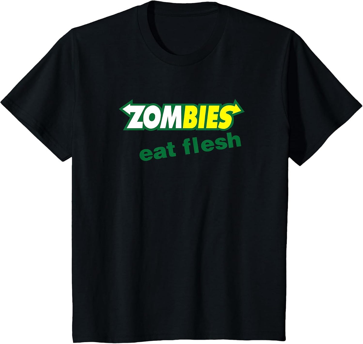 Funny Zombies Eat Flesh Scary Food Halloween Costume T Shirt T-Shirt - Black