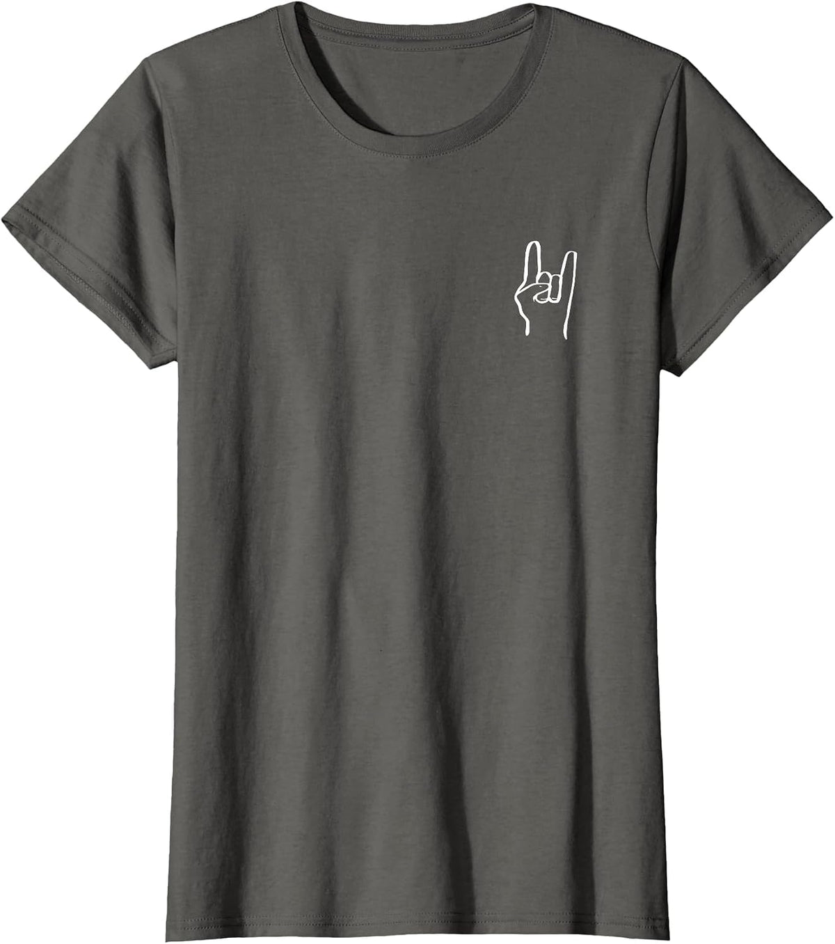 Devil Horns Metal Horns Rock On Rock and Roll Mano Cornuta T-Shirt - Asphalt Grey