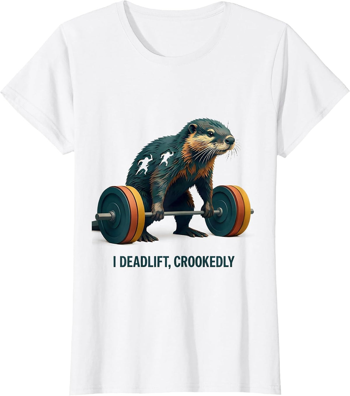 I Deadlift, Crookedly Funny Gym Workout Weightlifting Humor T-Shirt - White