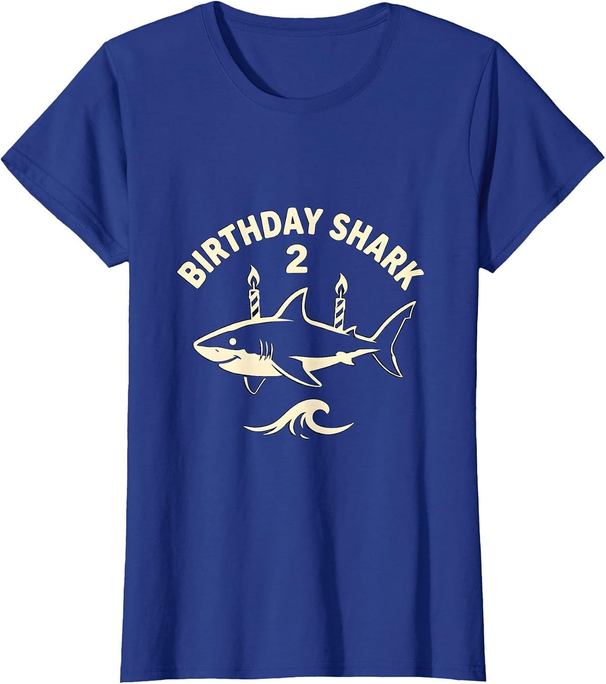 Women's Birthday Shark 2 Playful Toddler Party Whale Ocean Lover T-Shirt - Royal Blue