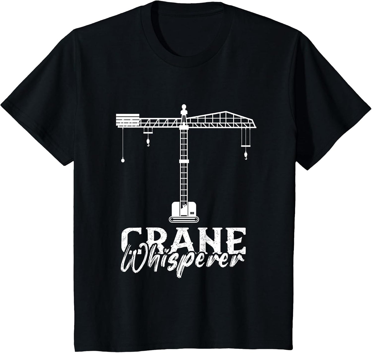 Heavy Equipment Crane Lover Whisperer Crane Operator T-Shirt - Black