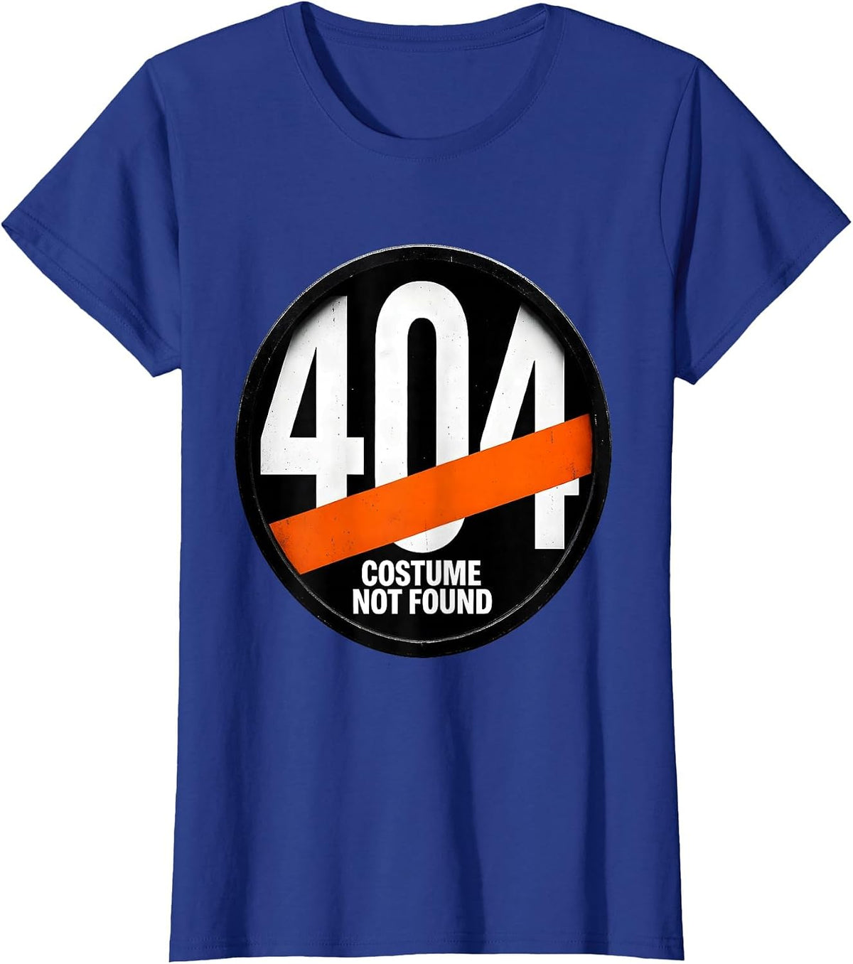 Women's 404 Error Costume Not Found Brutalist Geek Humor Halloween T-Shirt - Royal Blue