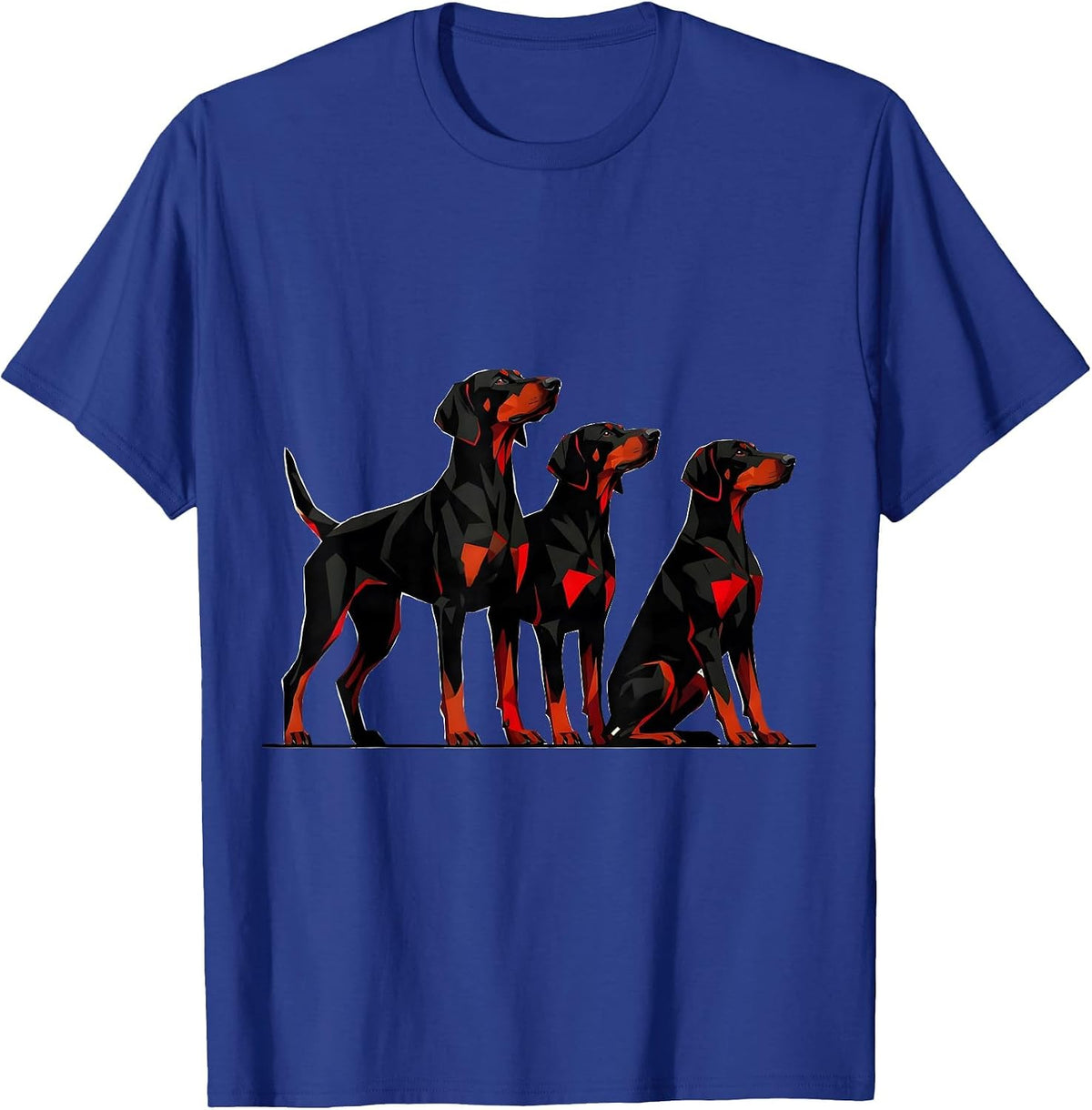 Men's Geometric German Shorthaired Pointer Dog Lover Humor T-Shirt - Royal Blue