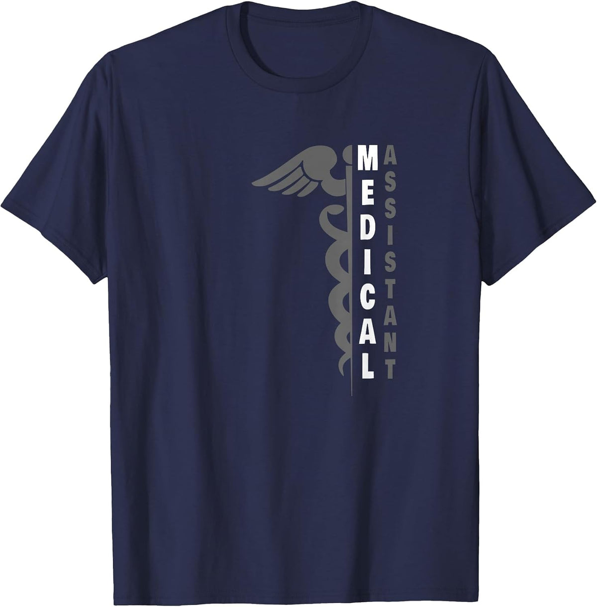 Medical Assistant - Professional MA - Caduceus T-Shirt - Navy Blue