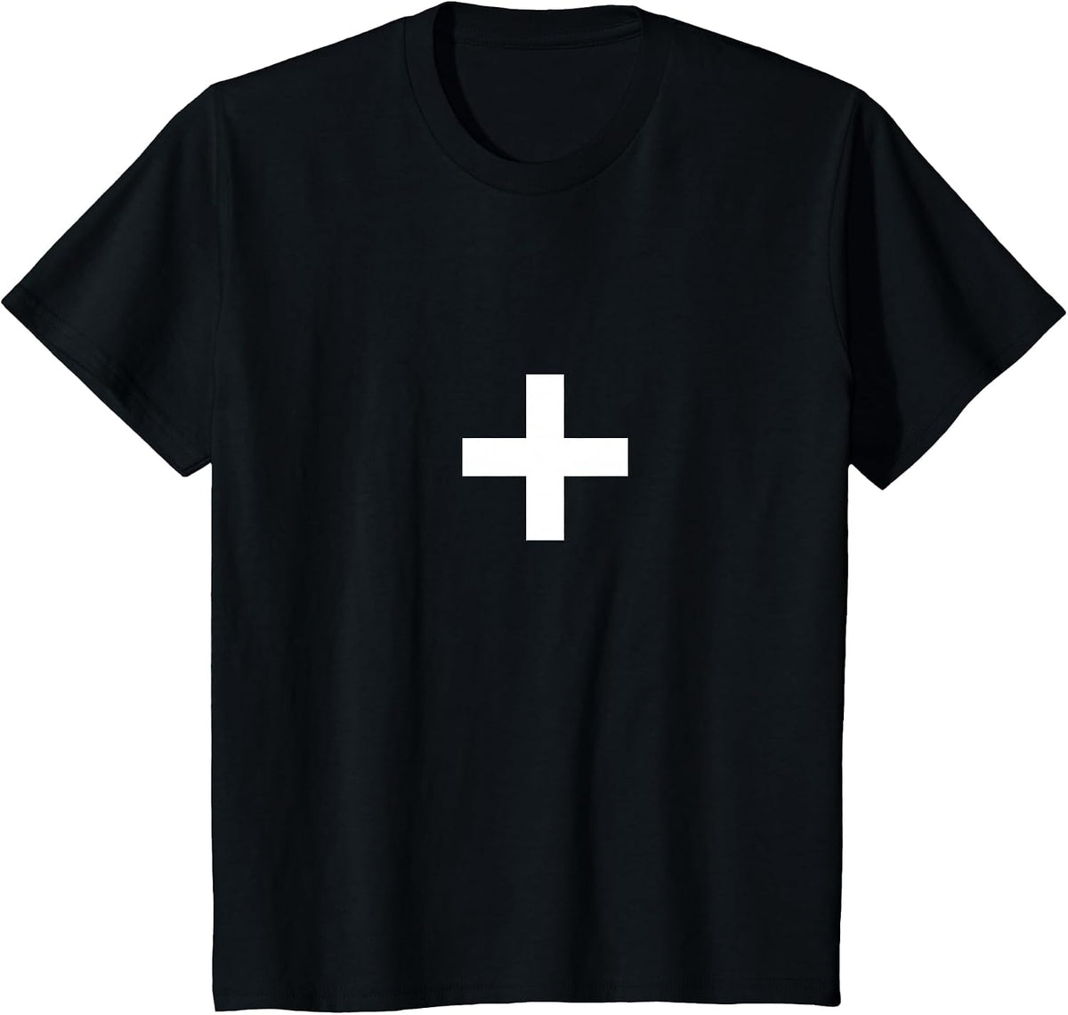 Plus Sign + Matching Alphabet Numbers & Symbols Math T-Shirt - Black