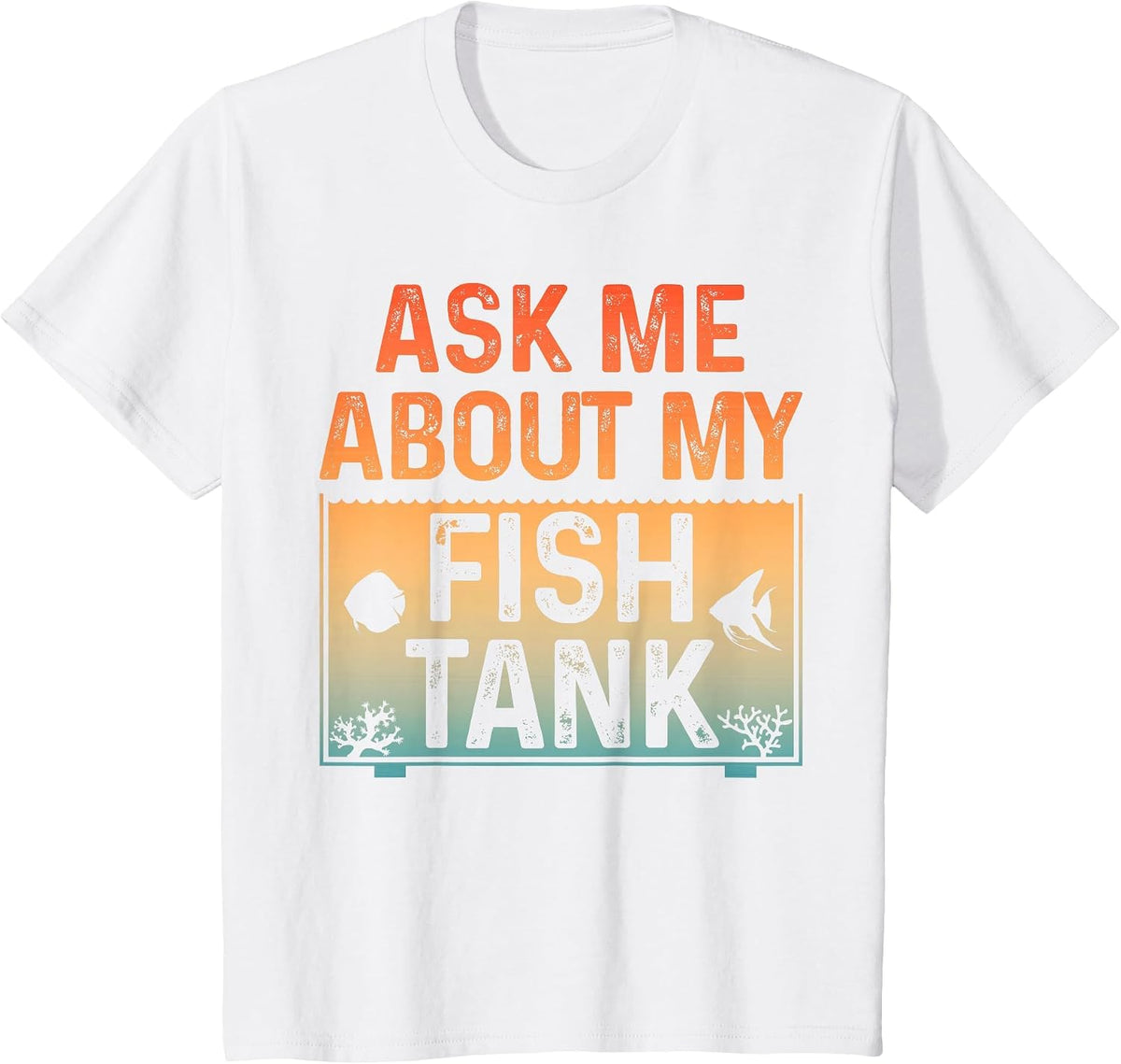 Funny Fish Tank Art for Men Women Fish Tank Aquarium Lover T-Shirt - White
