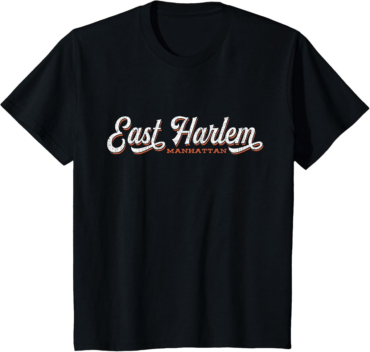 East Harlem New York Tshirt | Cool Retro Manhattan NYC tee T-Shirt - Black
