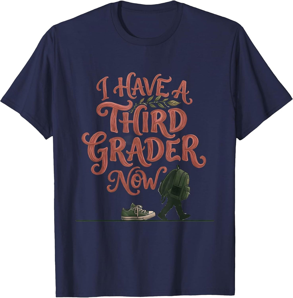 Men's I Have A Third Grader Now Retro Third Grade Back To School T-Shirt - Navy Blue