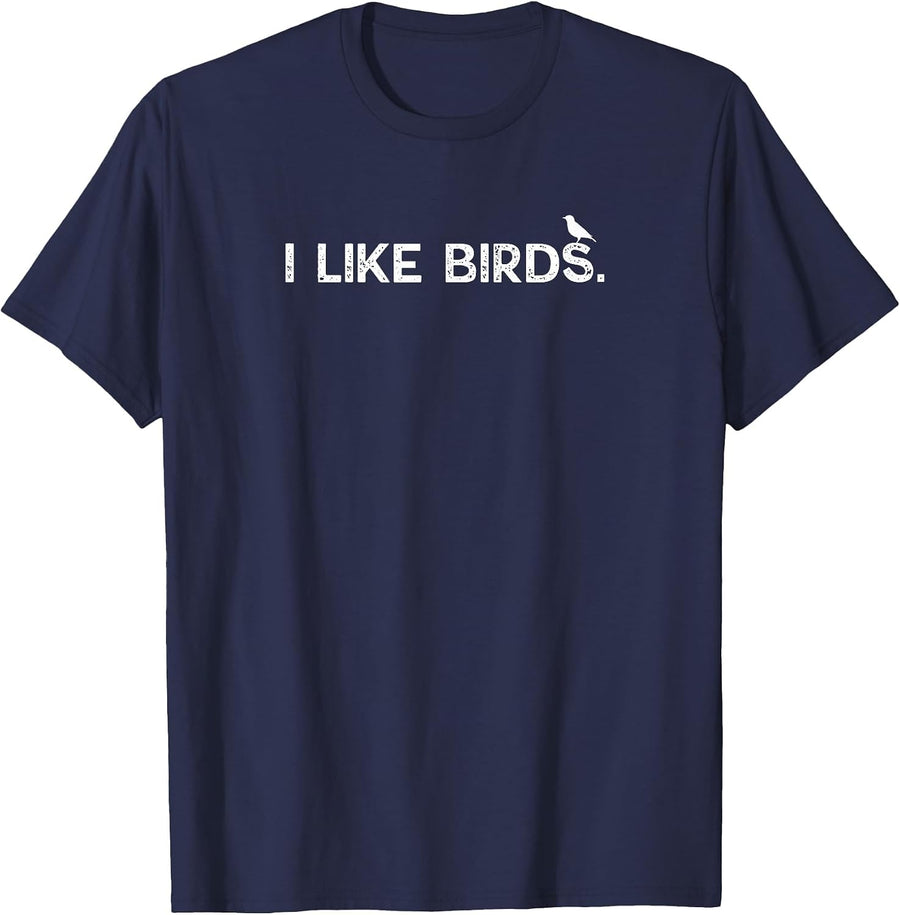 I Like Birds T-Shirt - Navy Blue
