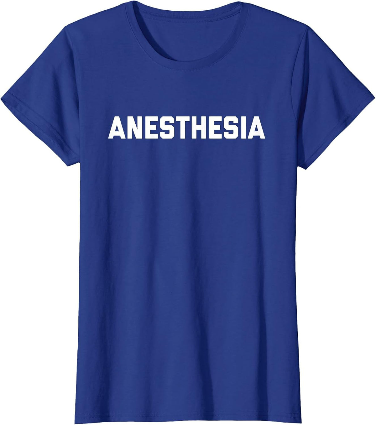 Dark Anesthesia Medical Specialty Design T-Shirt - Royal Blue