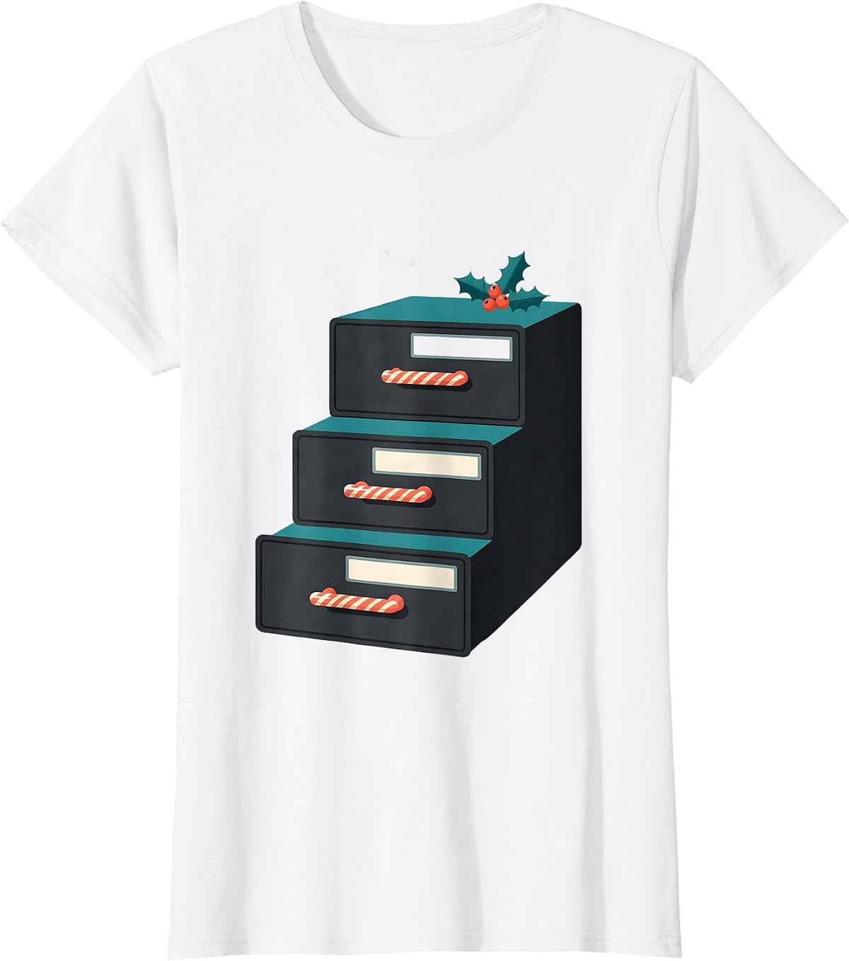 Women's Pharmacy Tech Squad Midcentury Modern Christmas T-Shirt - White