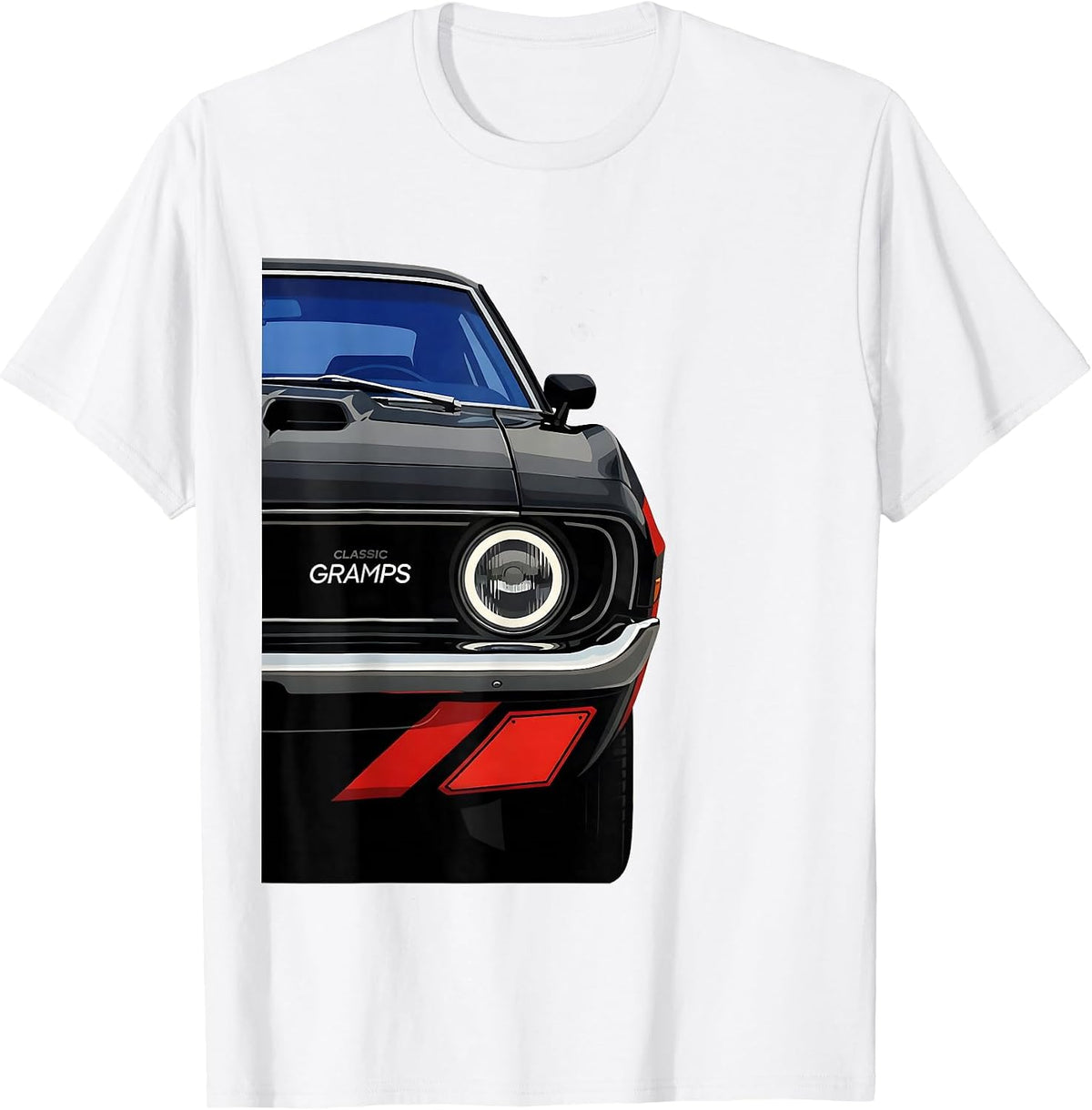 Men's Classic Gramps Funny Grandpa Classic Car Enthusiast Humor T-Shirt - White