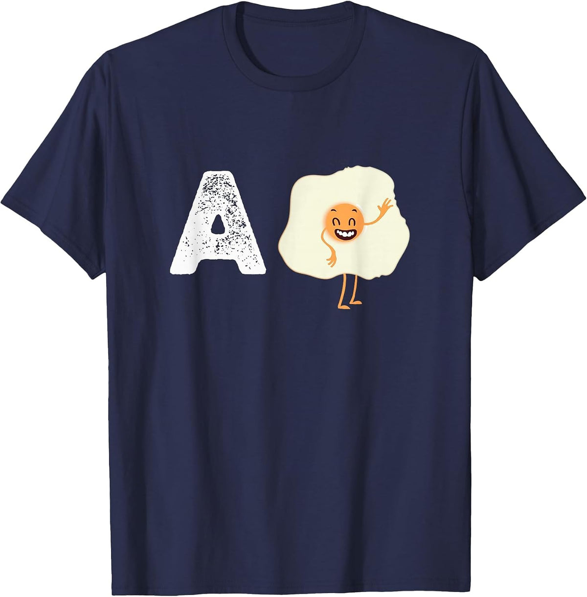Ahuevo Funny Spanish Egg Lover Pun T-Shirt - Navy Blue