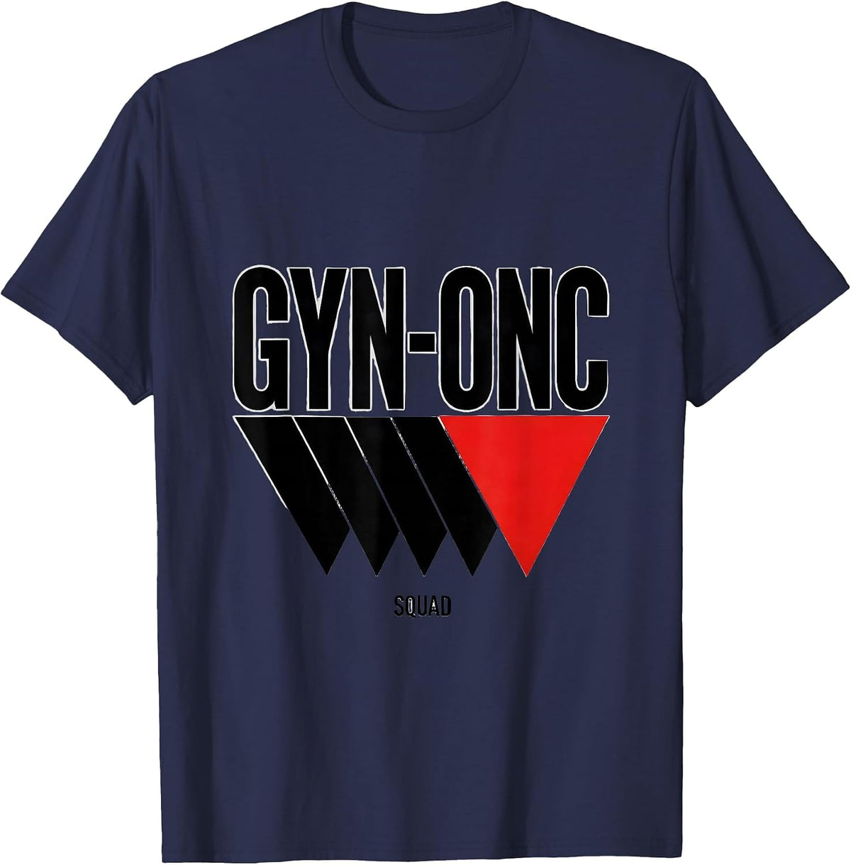 GYN-ONC Squad Bauhaus Modernist OB-GYN Nurse OB Tech Team T-Shirt - Navy Blue