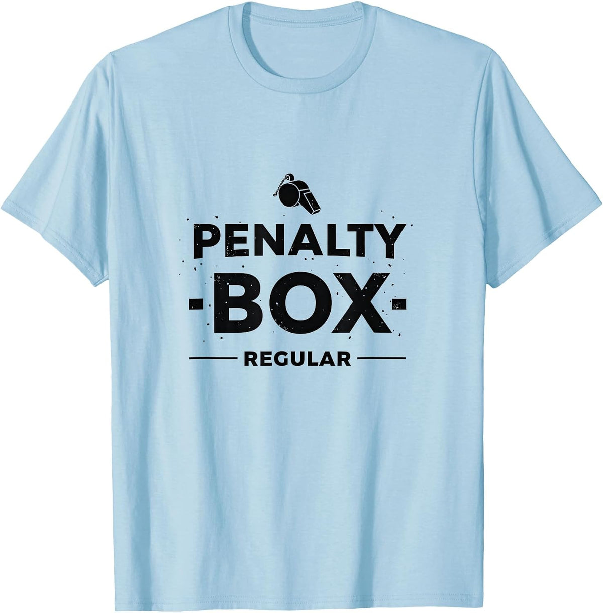 Penalty Box Regular Hockey Referee Design T-Shirt - Baby Blue