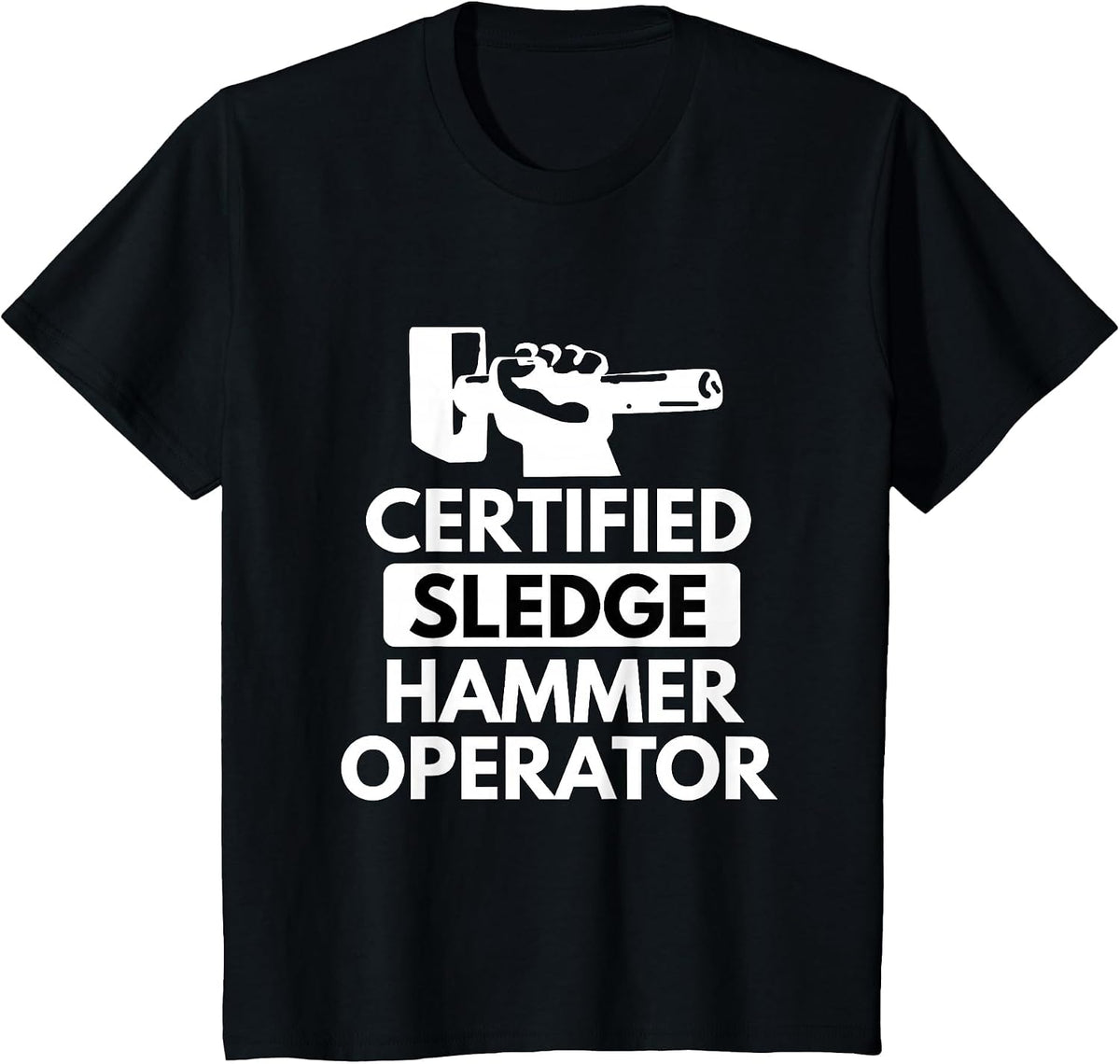 Sledgehammer Operator Funny Ironworker Construction T Shirt T-Shirt - Black