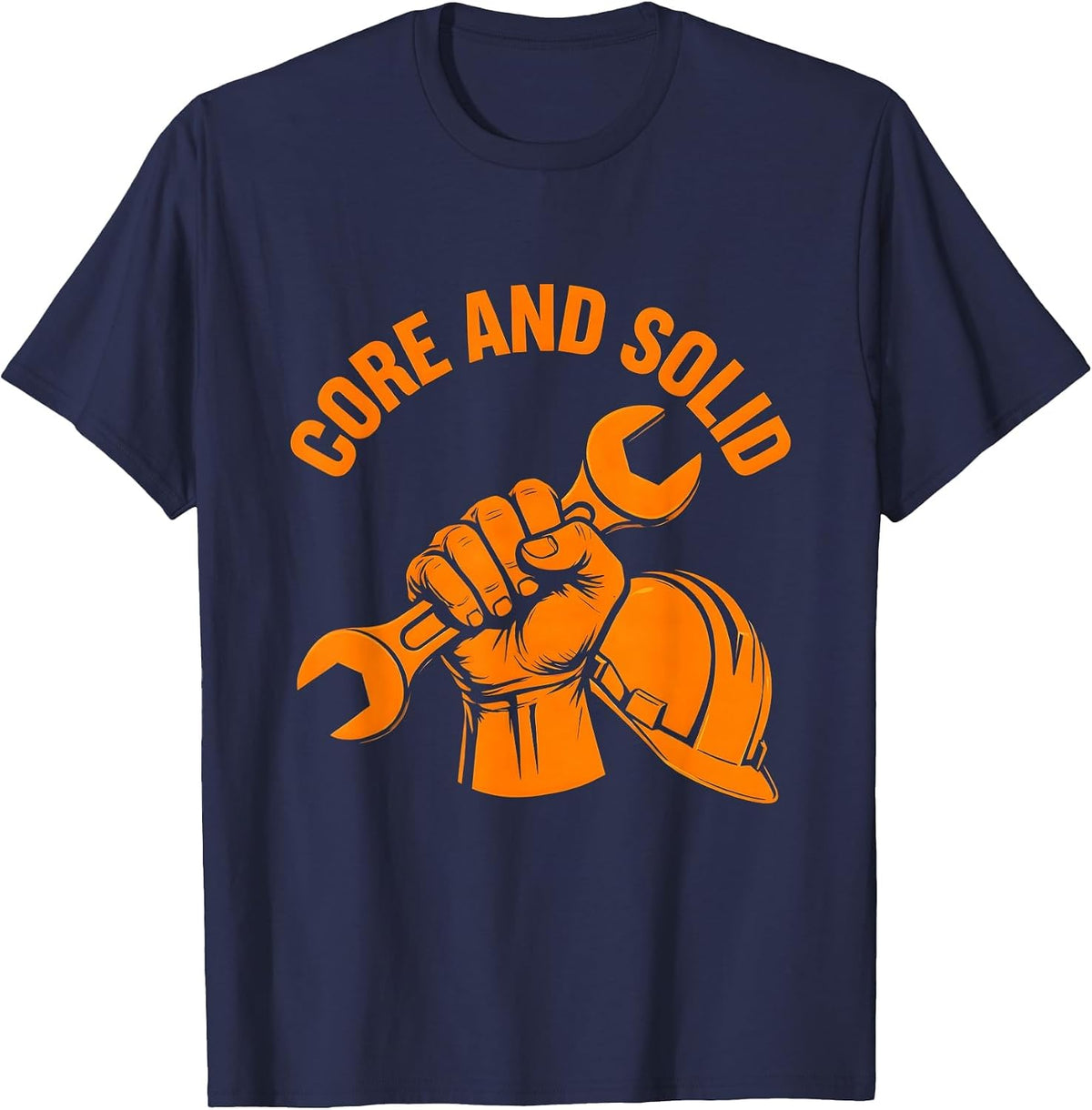 Core And Solid Union Strong Labor Day Skilled Worker Pride T-Shirt - Navy Blue