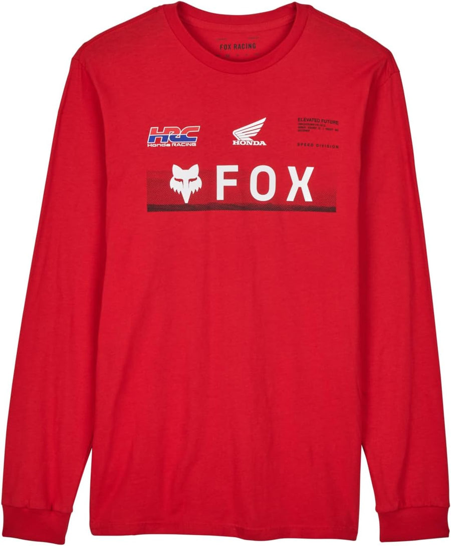 Fox Racing Men's Fox X Honda Prem Ls Tee - Flame Red