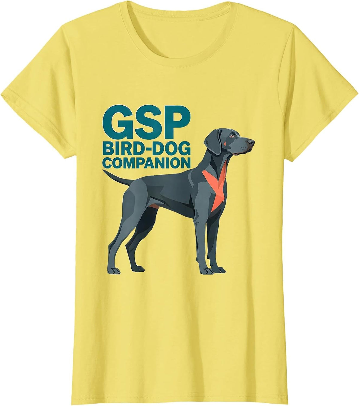 GSP Bird-Dog Companion Funny German Shorthaired Pointer Dog T-Shirt - Lemon Yellow