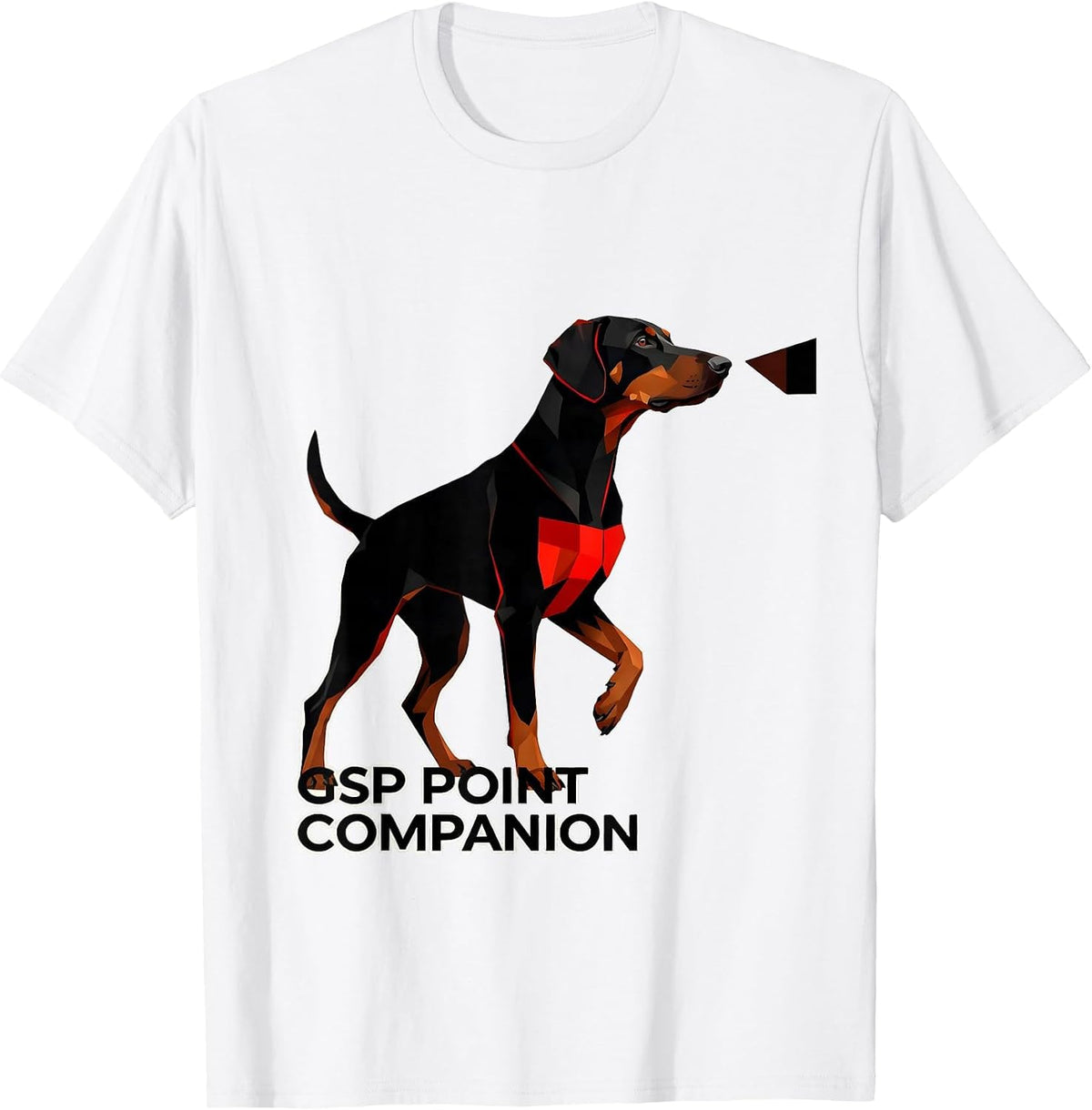 Men's GSP Point Companion Funny German Shorthaired Pointer Dog T-Shirt - White