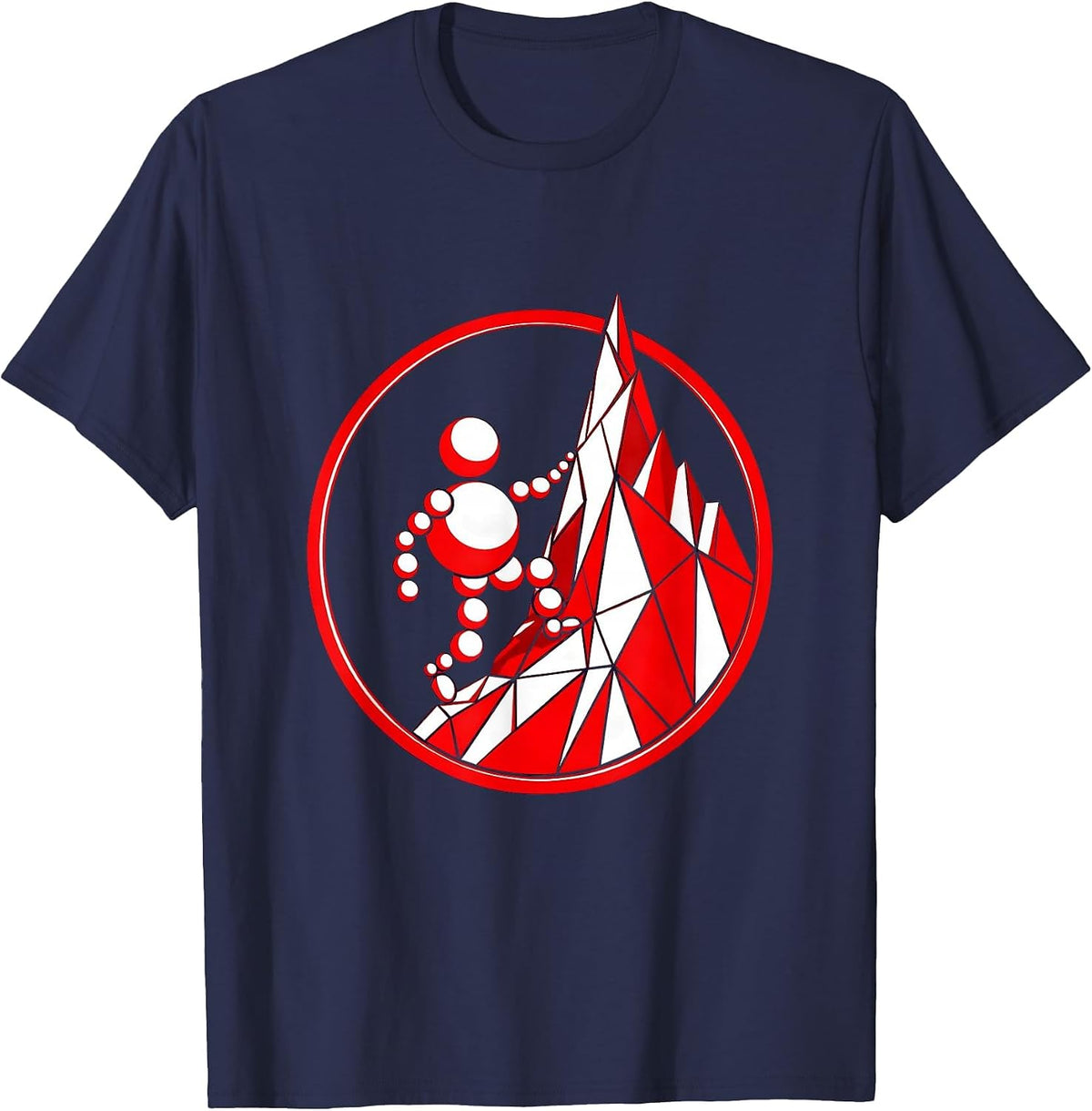 Dot Boy Rocky Mountain Peak Climbing Graphic T-Shirt - Navy Blue