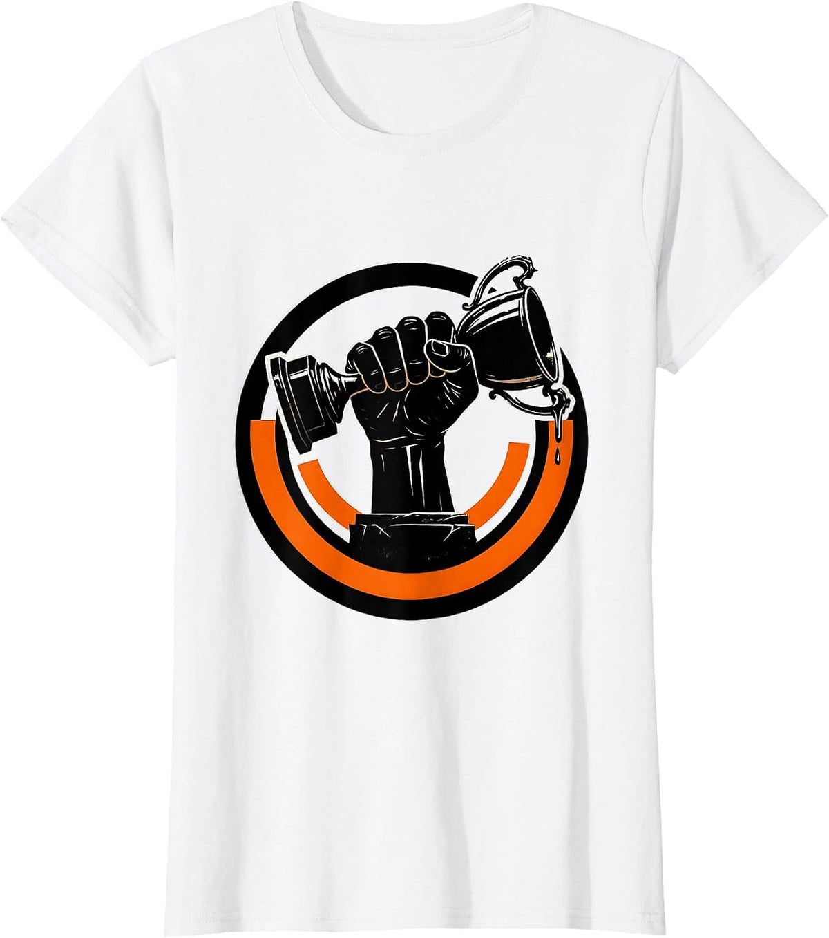 Labor Day Sarcasm Wilted Trophy Raised Fist T-Shirt - White