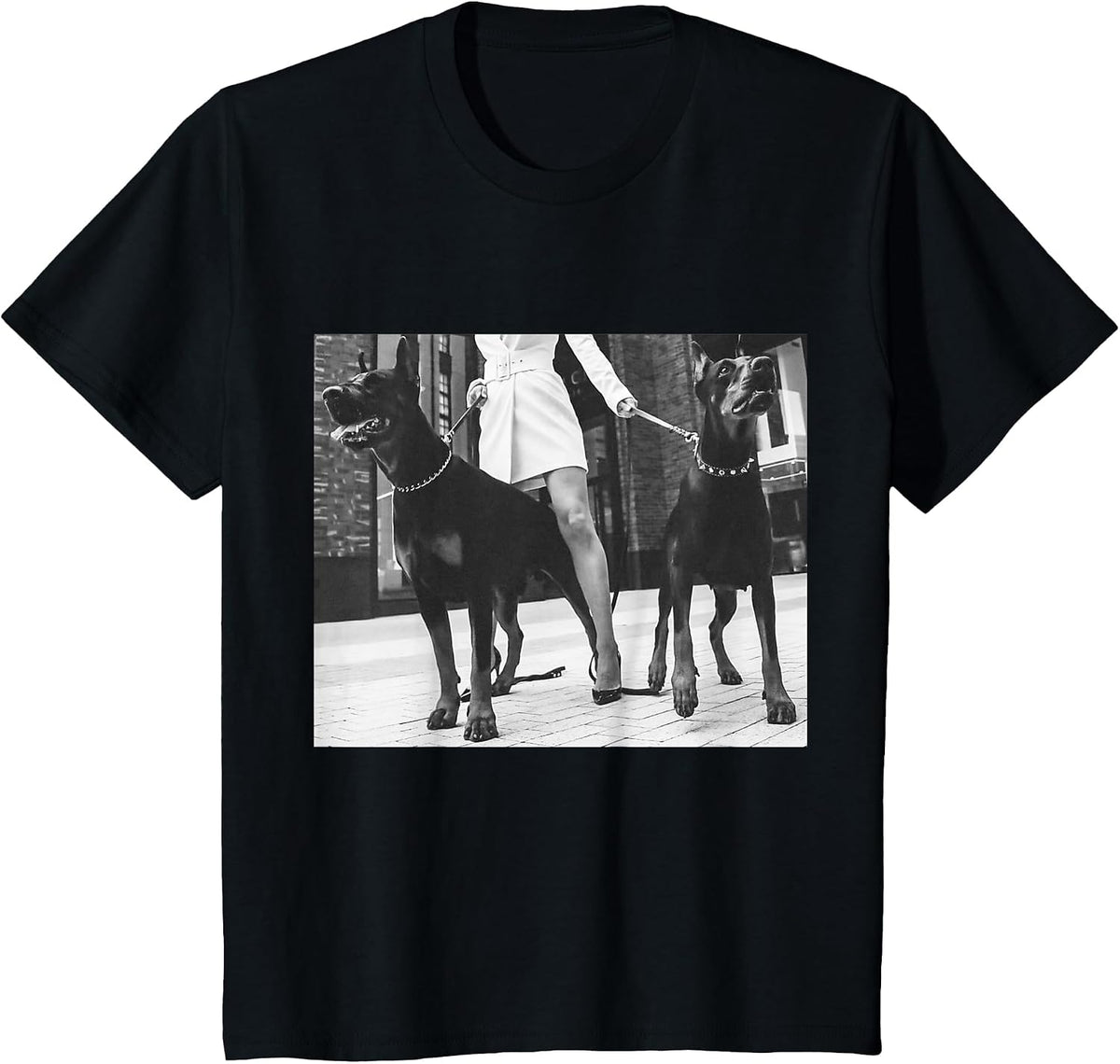 Beware Dobermans on Duty T-Shirt - Black