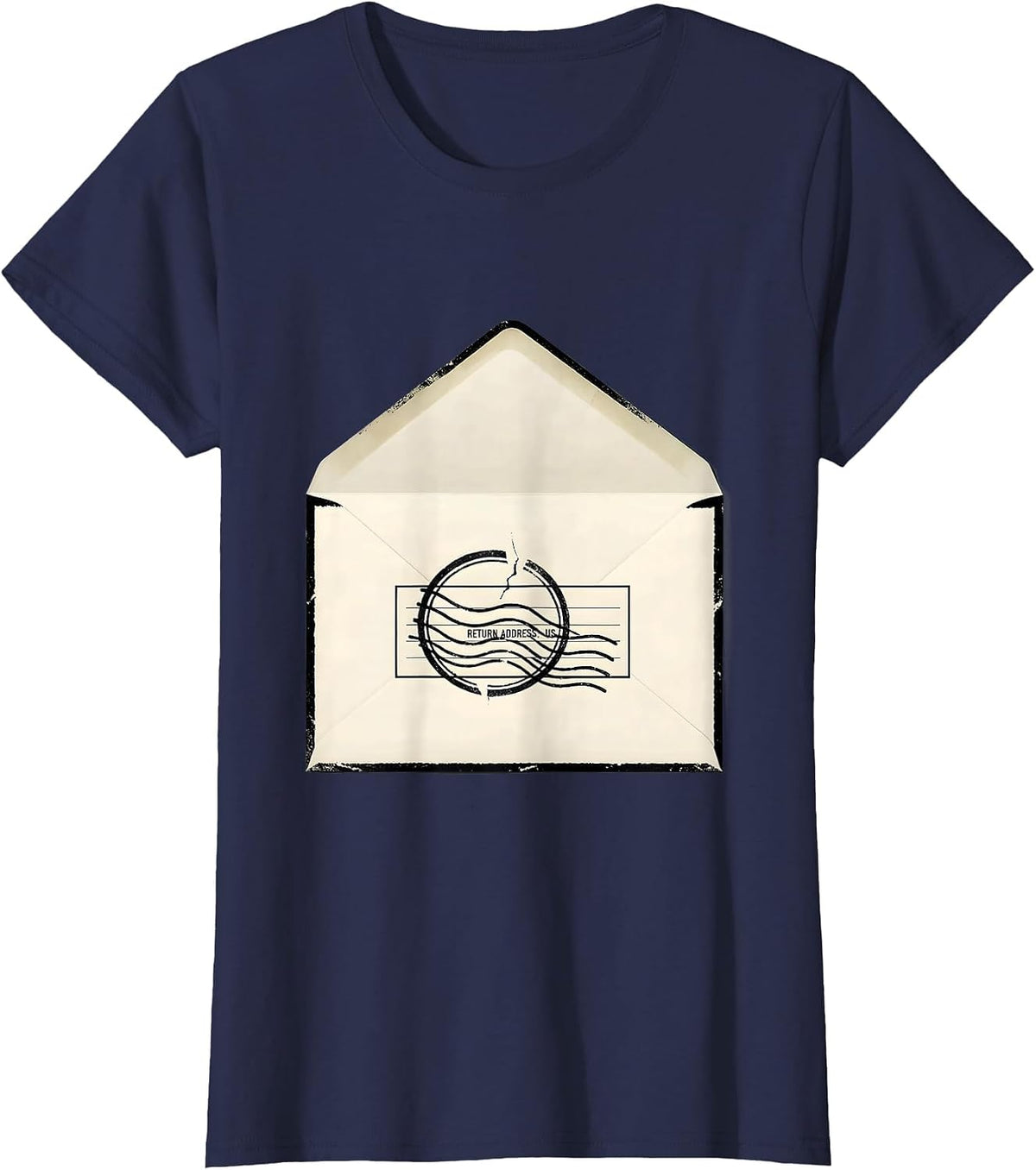 Women's Return Address Us Funny Christian Humor Apostle Paul Letter T-Shirt - Navy Blue