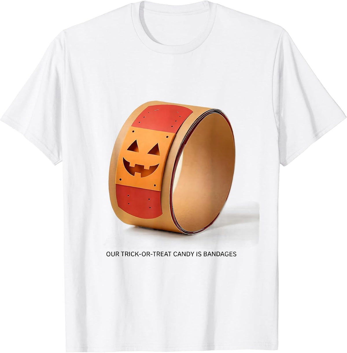 Men's Our Trick-Or-Treat Candy Is Bandages Funny Halloween Nurse T-Shirt - White