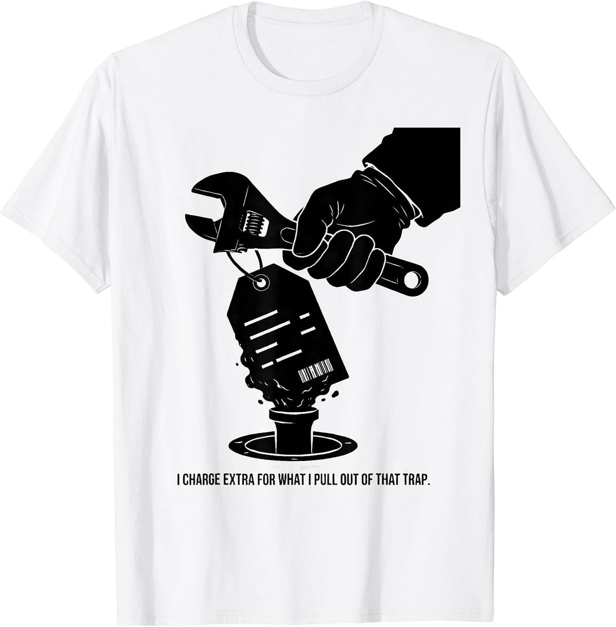 Men's I Charge Extra For What I Pull Out Of That Trap Funny T-Shirt - White