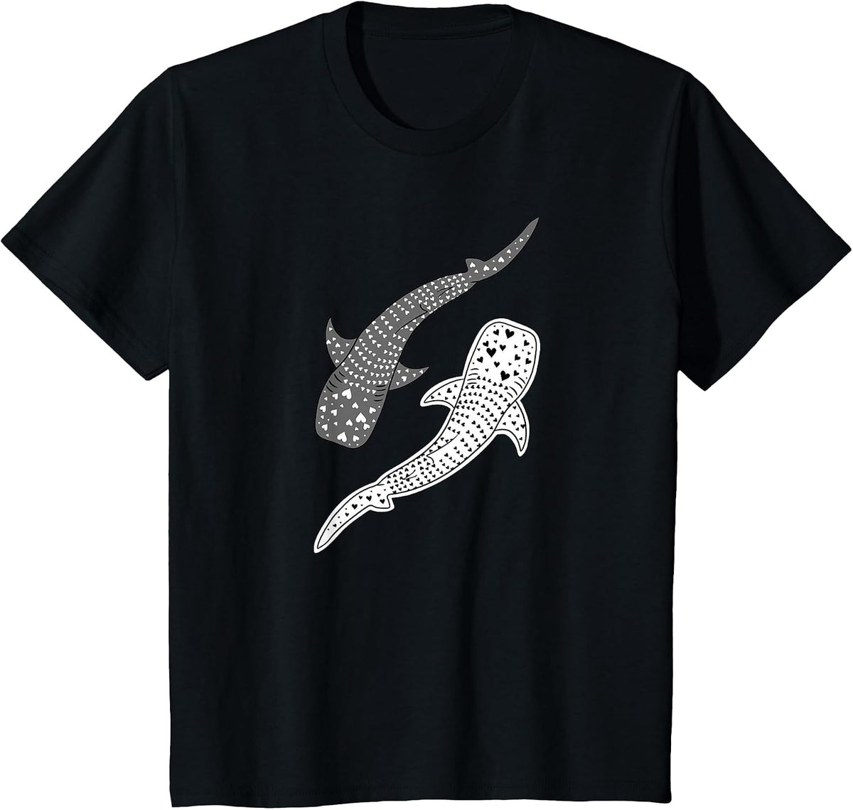 Shark Design, Ocean Beach, Ocean-Inspired Style Whale Shark T-Shirt - Black