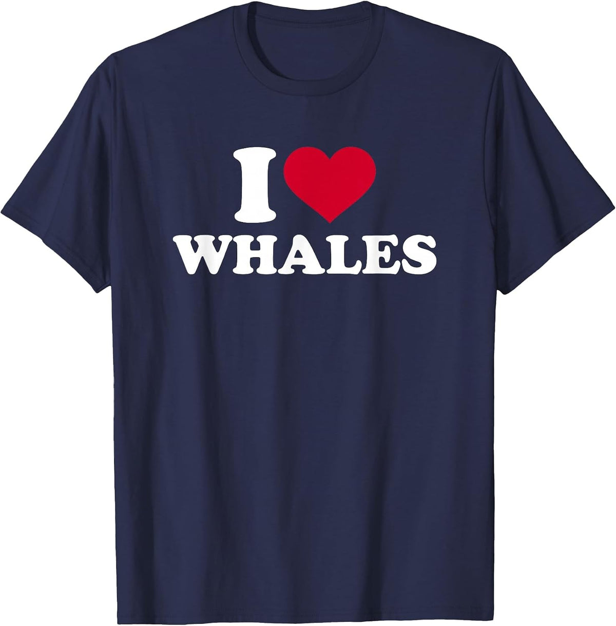 I Love Whales T-Shirt - Navy Blue