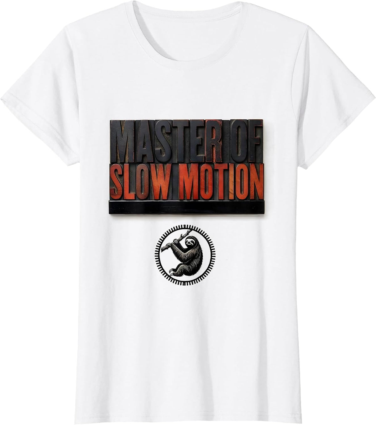 Women's Master Of Slow Motion Funny Sloth Lover Lazy Humor T-Shirt - White