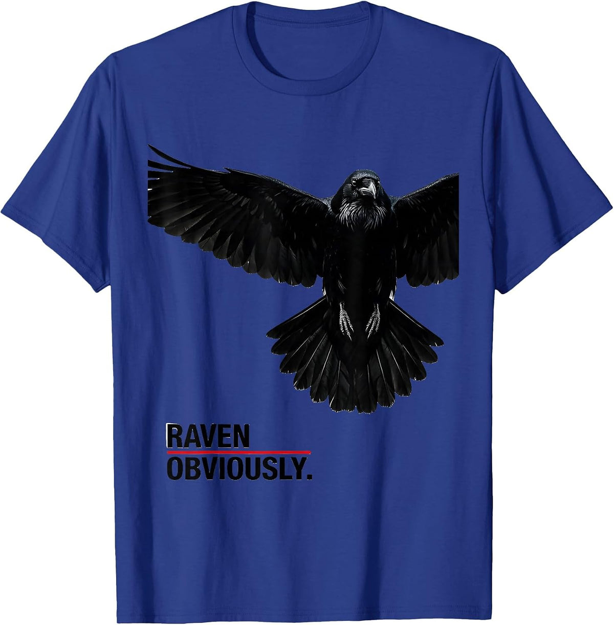 Men's Raven Obviously Dark Humor Crow Lover Bird Nerd Gift T-Shirt - Royal Blue