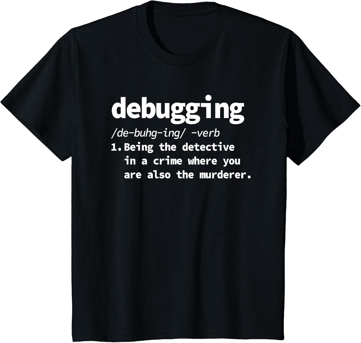Debugging Definition Programming T-Shirt - Black