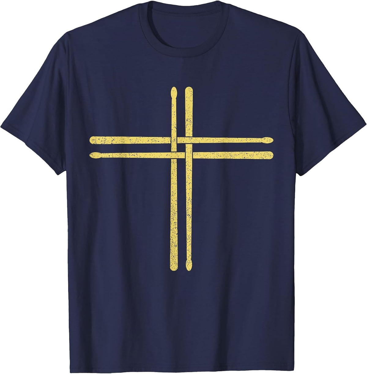Religious Drummer T-Shirt - Navy Blue